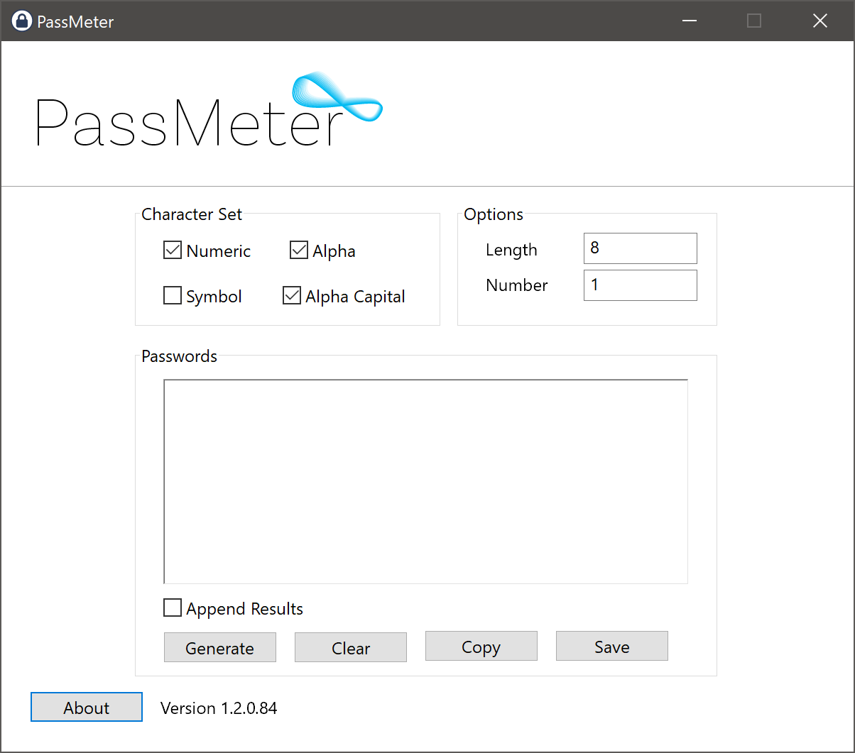 PassMeter Windows Screenshot